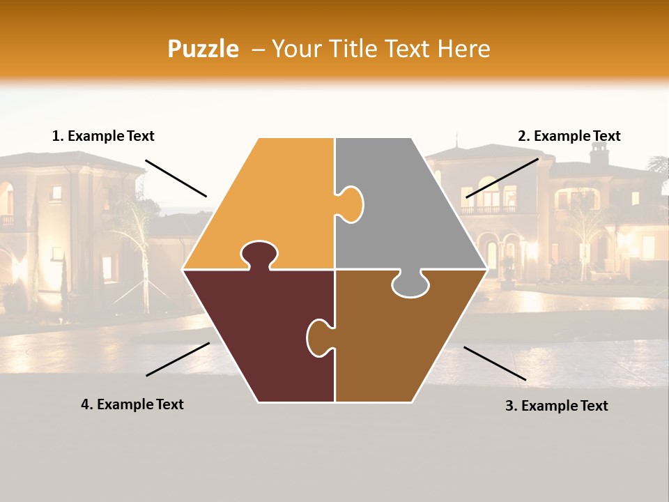 A Large House With A Fountain In Front Of It PowerPoint Template