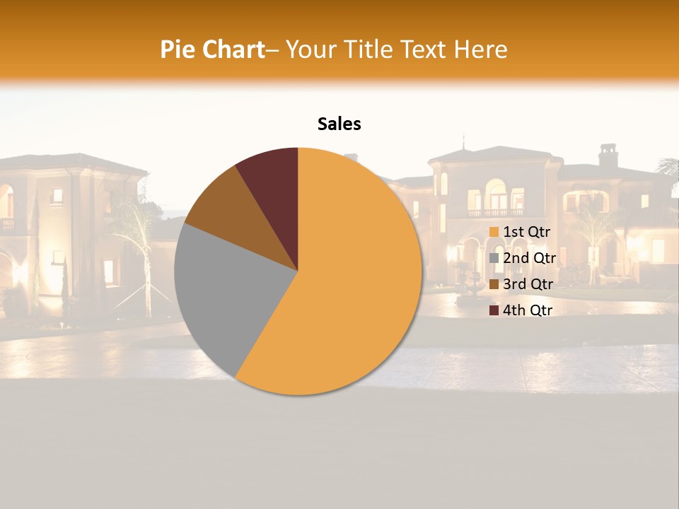 A Large House With A Fountain In Front Of It PowerPoint Template