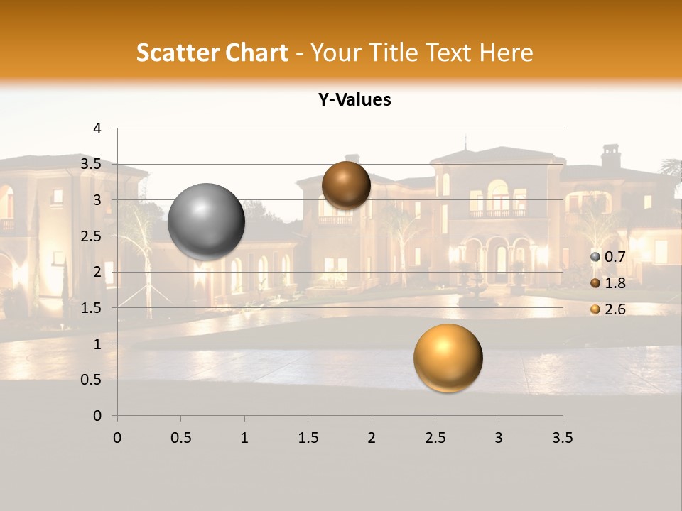 A Large House With A Fountain In Front Of It PowerPoint Template