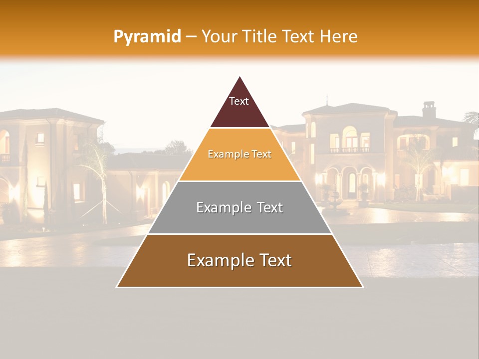 A Large House With A Fountain In Front Of It PowerPoint Template