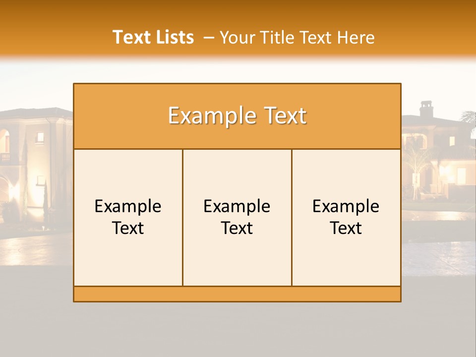 A Large House With A Fountain In Front Of It PowerPoint Template