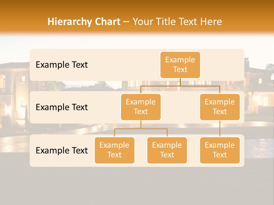 A Large House With A Fountain In Front Of It PowerPoint Template