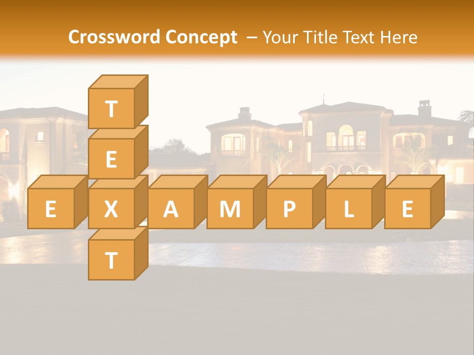 A Large House With A Fountain In Front Of It PowerPoint Template