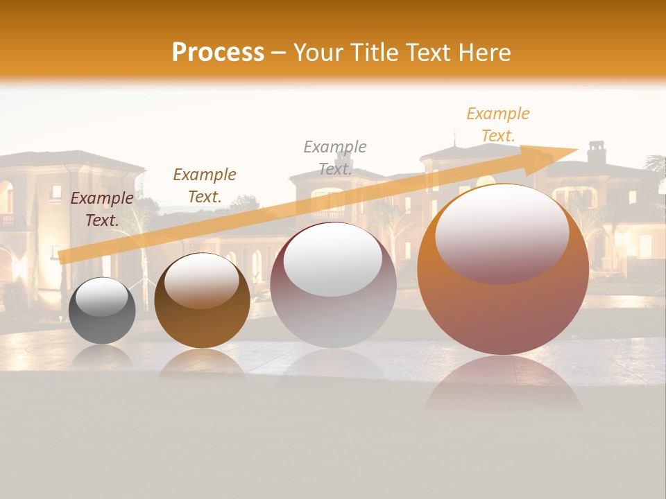 A Large House With A Fountain In Front Of It PowerPoint Template