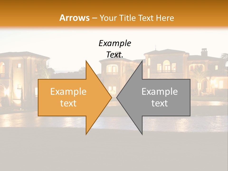 A Large House With A Fountain In Front Of It PowerPoint Template