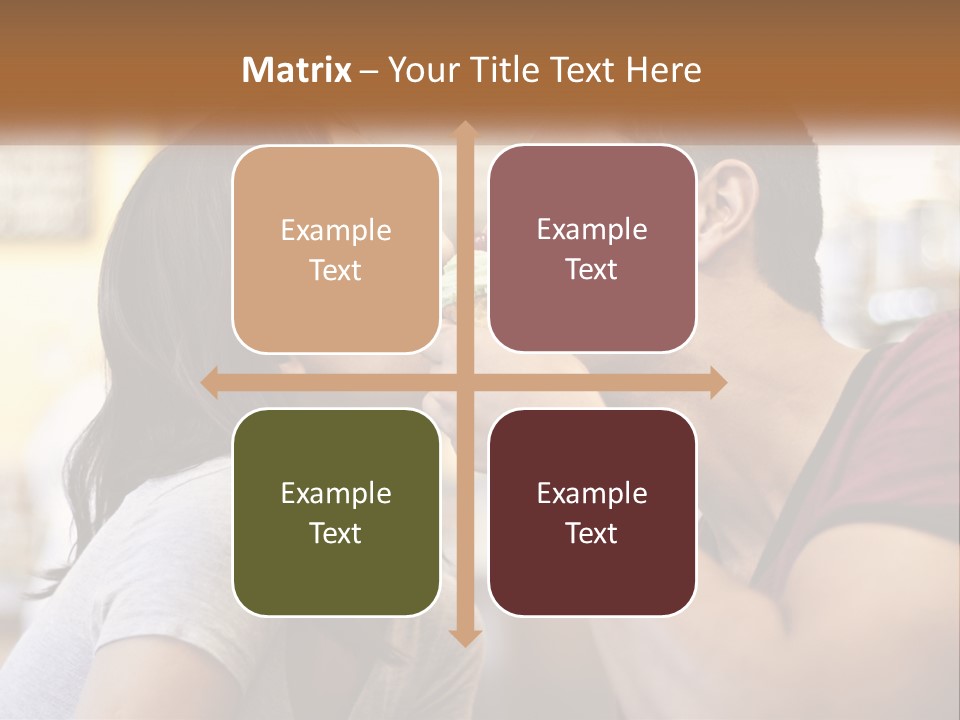 A Man And Woman Eating A Sandwich Together PowerPoint Template