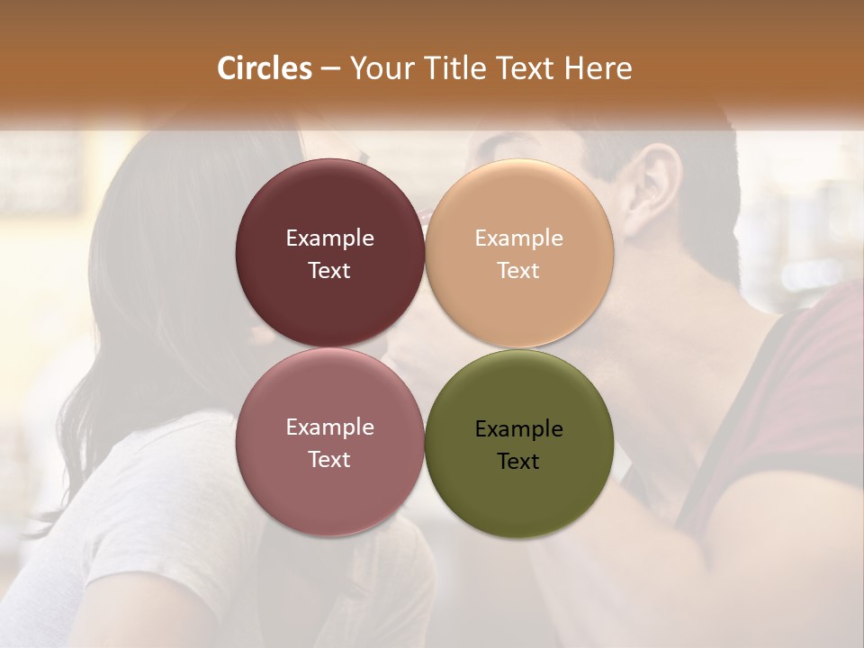 A Man And Woman Eating A Sandwich Together PowerPoint Template