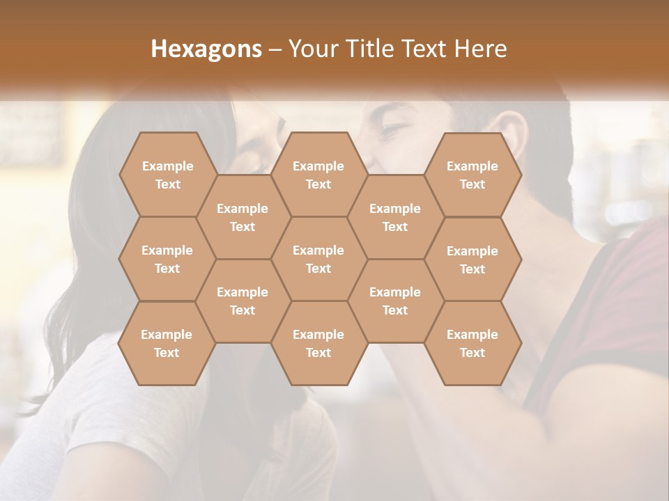 A Man And Woman Eating A Sandwich Together PowerPoint Template