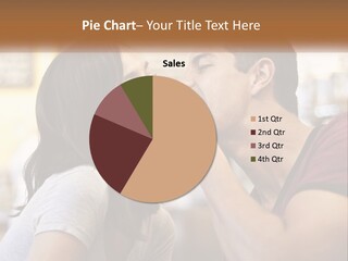 A Man And Woman Eating A Sandwich Together PowerPoint Template