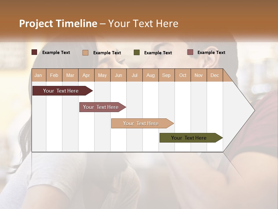 A Man And Woman Eating A Sandwich Together PowerPoint Template