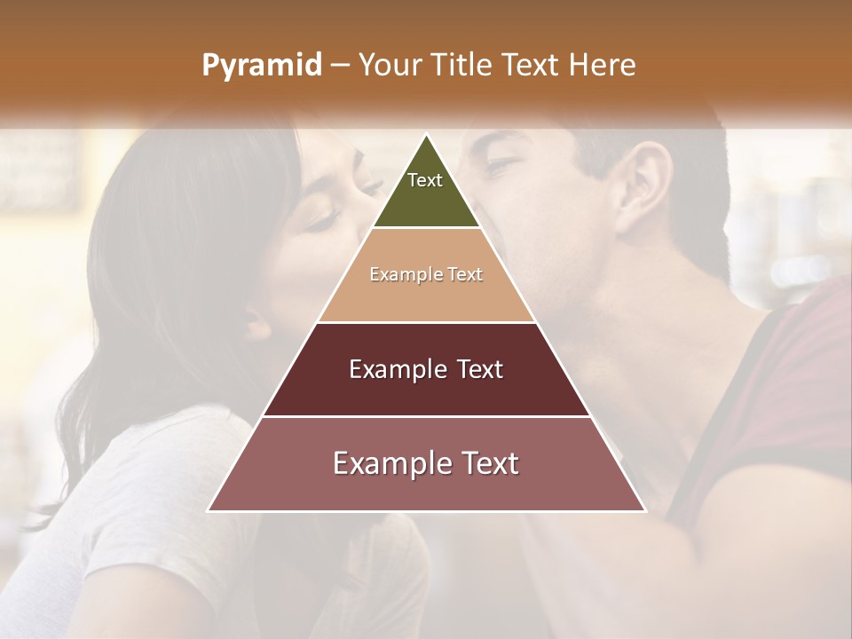 A Man And Woman Eating A Sandwich Together PowerPoint Template