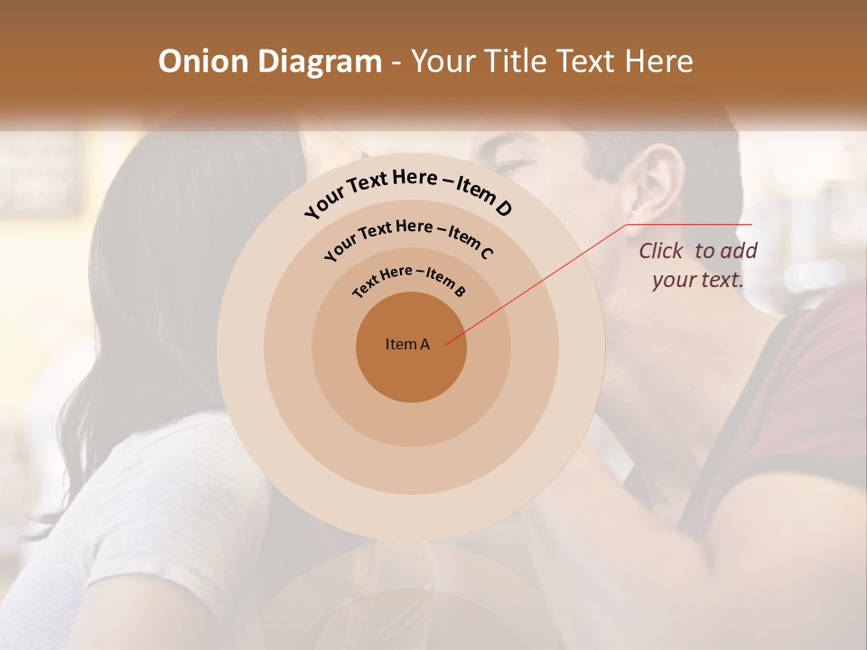 A Man And Woman Eating A Sandwich Together PowerPoint Template