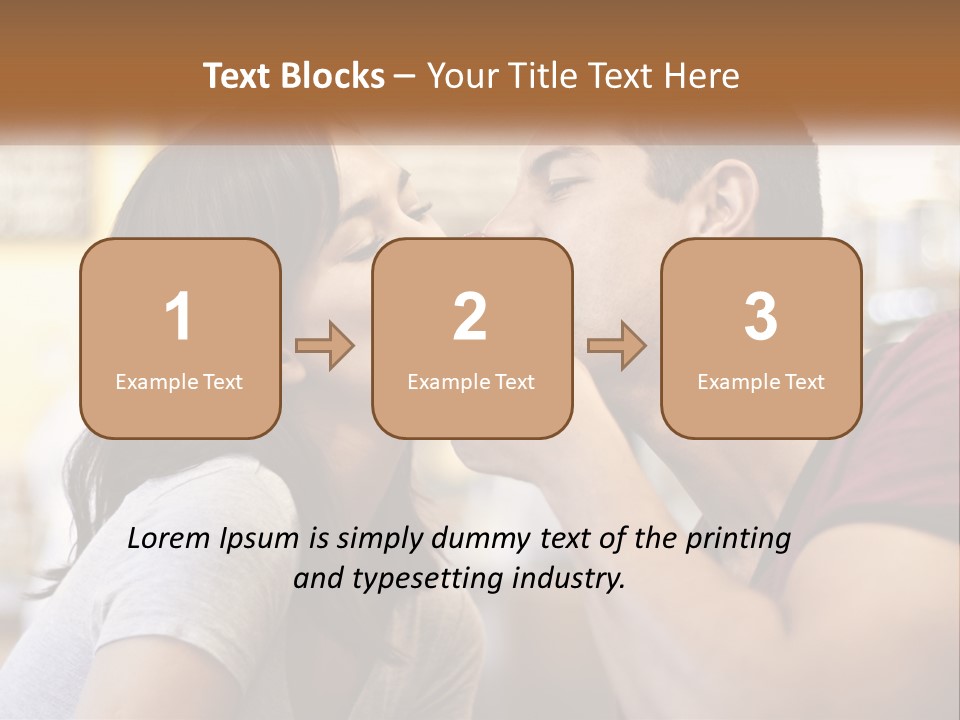 A Man And Woman Eating A Sandwich Together PowerPoint Template