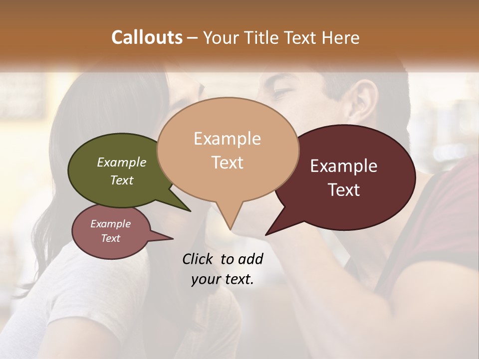 A Man And Woman Eating A Sandwich Together PowerPoint Template