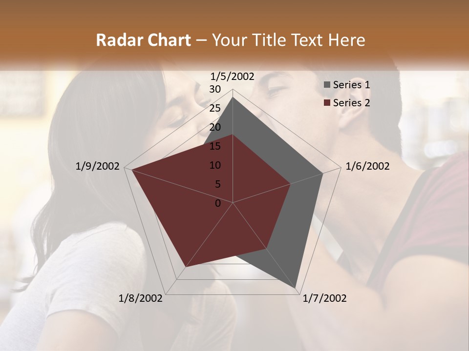 A Man And Woman Eating A Sandwich Together PowerPoint Template