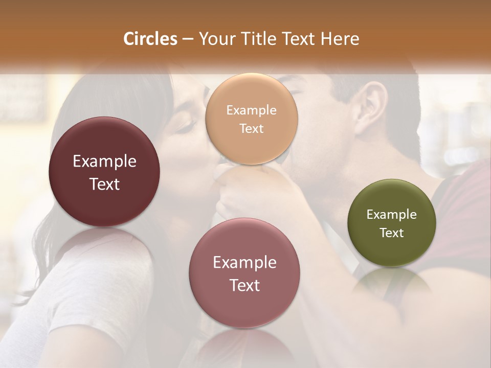 A Man And Woman Eating A Sandwich Together PowerPoint Template