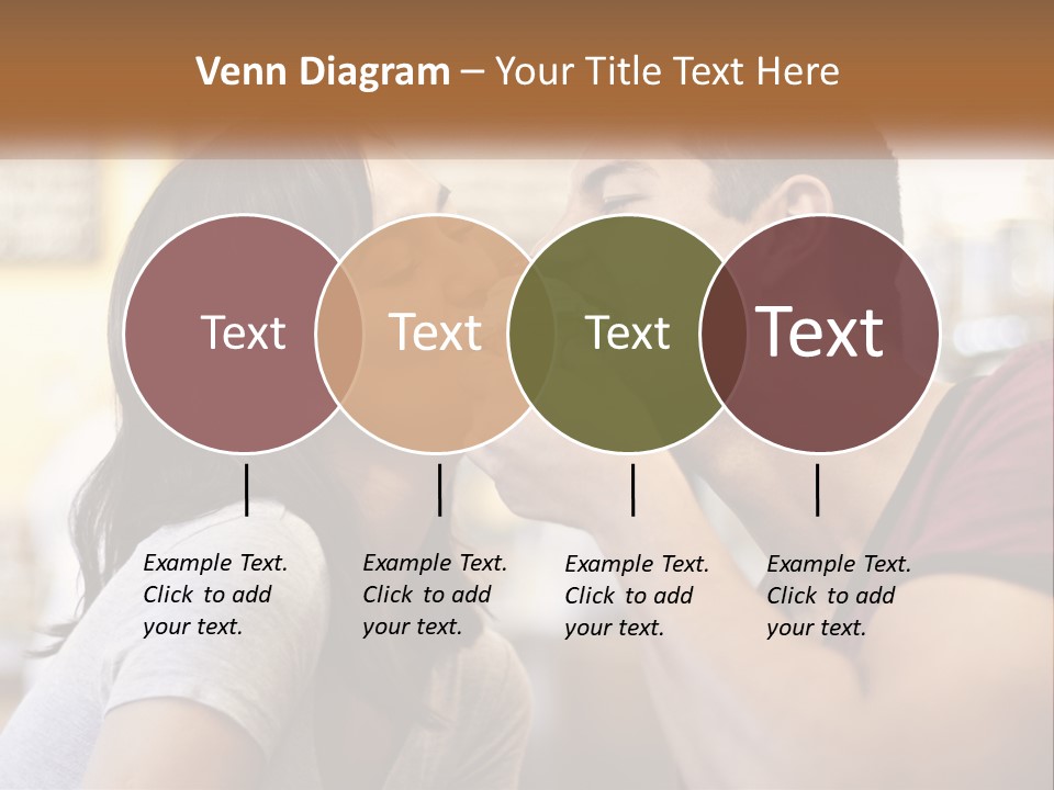 A Man And Woman Eating A Sandwich Together PowerPoint Template