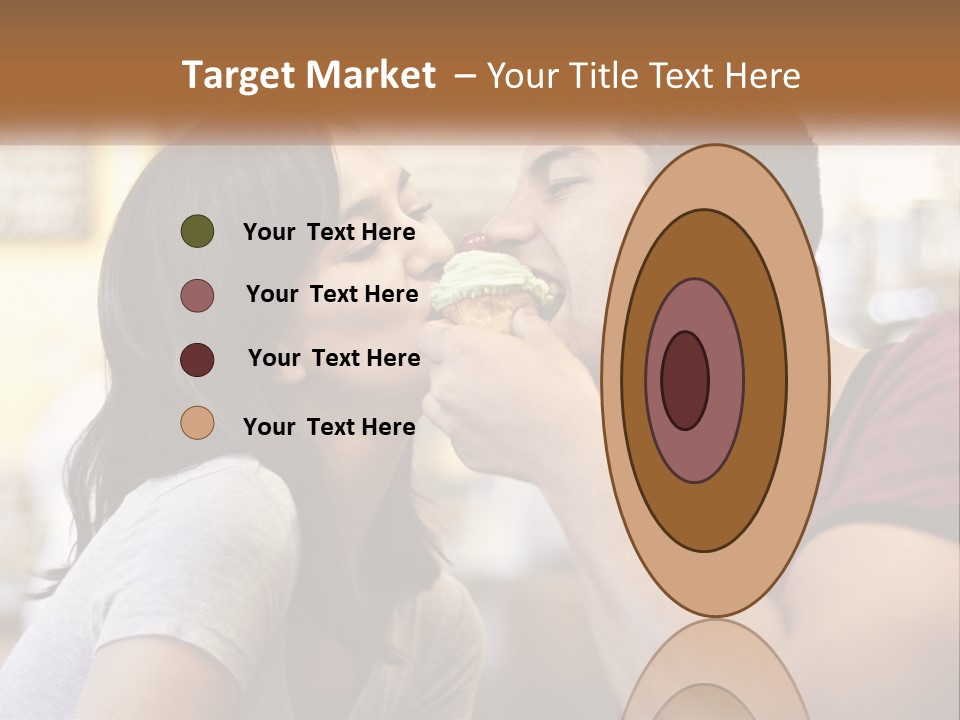 A Man And Woman Eating A Sandwich Together PowerPoint Template