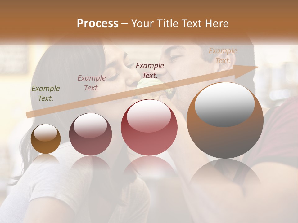 A Man And Woman Eating A Sandwich Together PowerPoint Template