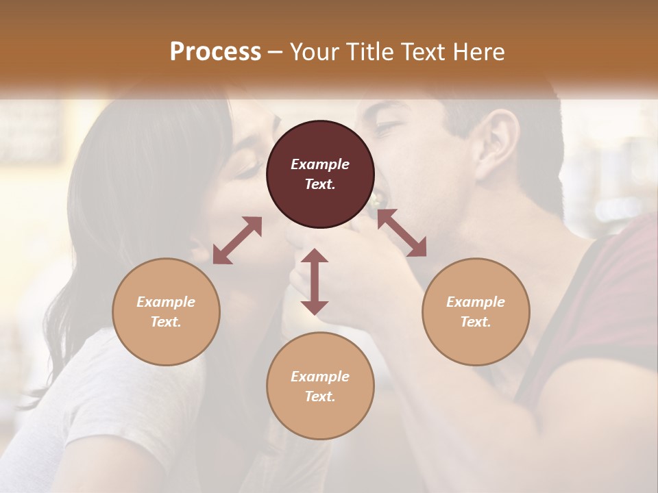 A Man And Woman Eating A Sandwich Together PowerPoint Template