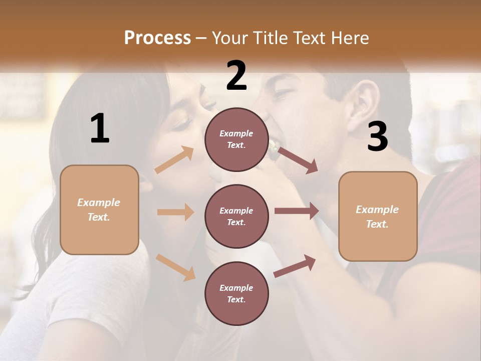A Man And Woman Eating A Sandwich Together PowerPoint Template