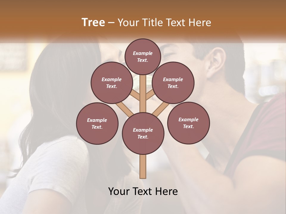 A Man And Woman Eating A Sandwich Together PowerPoint Template