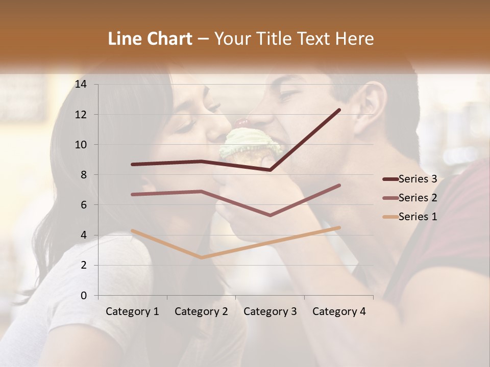 A Man And Woman Eating A Sandwich Together PowerPoint Template