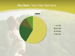 A Woman Standing In Front Of A Green Hillside PowerPoint Template