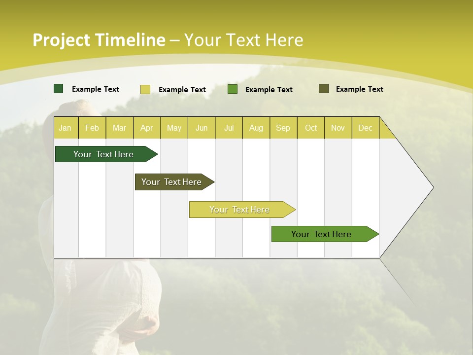 A Woman Standing In Front Of A Green Hillside PowerPoint Template