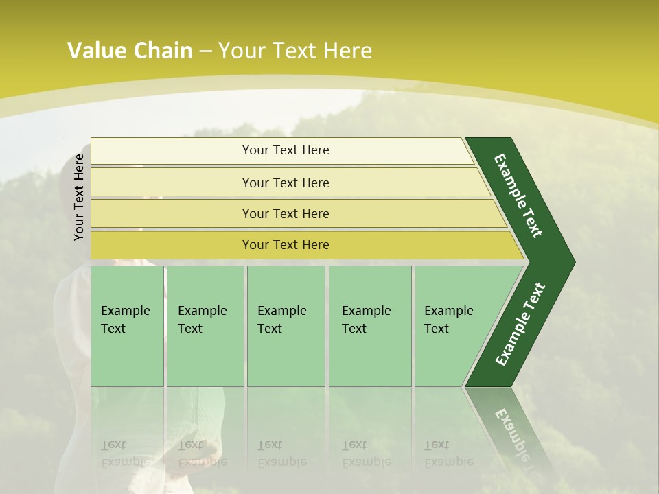 A Woman Standing In Front Of A Green Hillside PowerPoint Template