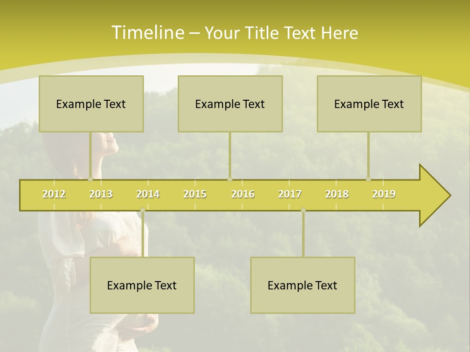 A Woman Standing In Front Of A Green Hillside PowerPoint Template
