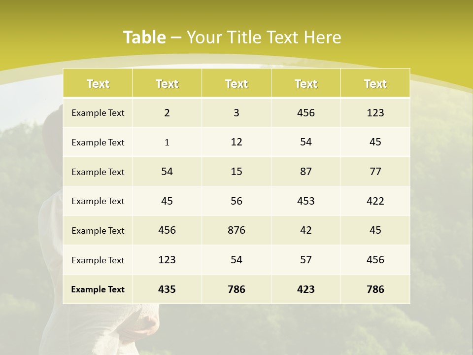 A Woman Standing In Front Of A Green Hillside PowerPoint Template