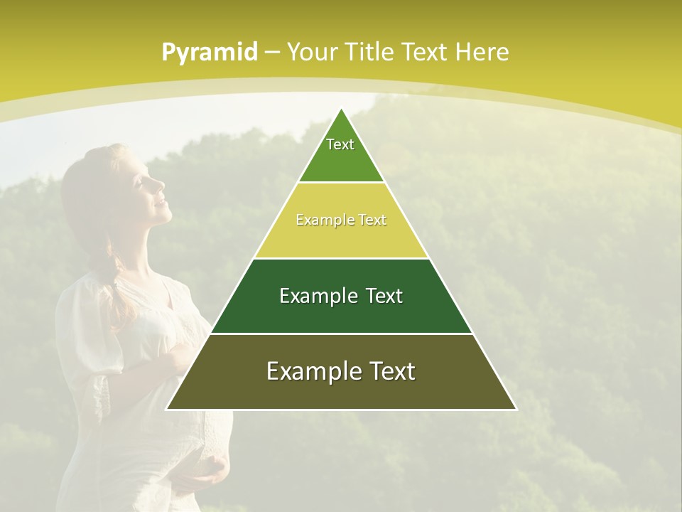 A Woman Standing In Front Of A Green Hillside PowerPoint Template