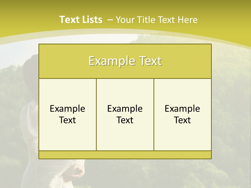 A Woman Standing In Front Of A Green Hillside PowerPoint Template