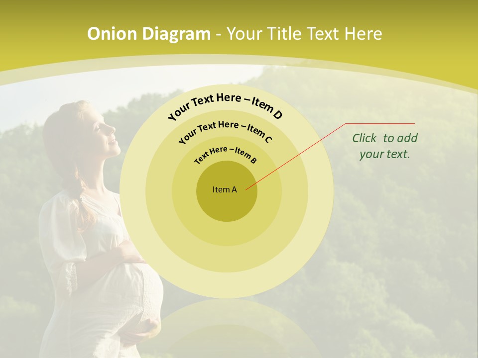 A Woman Standing In Front Of A Green Hillside PowerPoint Template