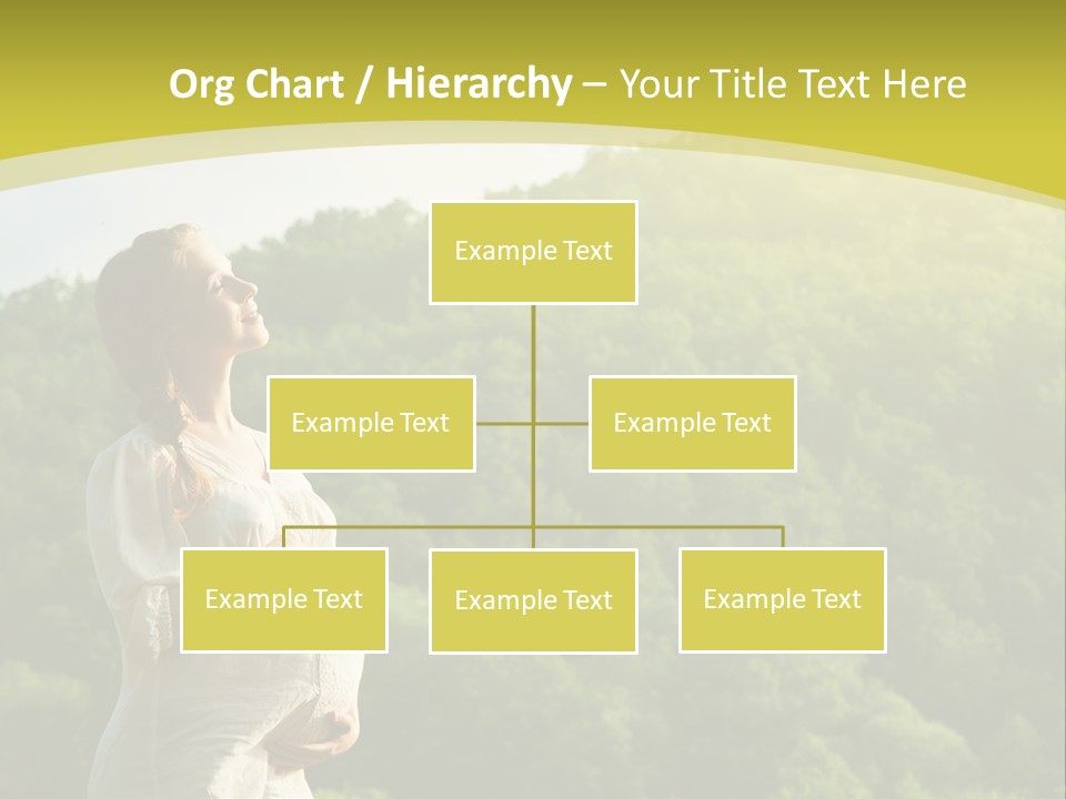 A Woman Standing In Front Of A Green Hillside PowerPoint Template