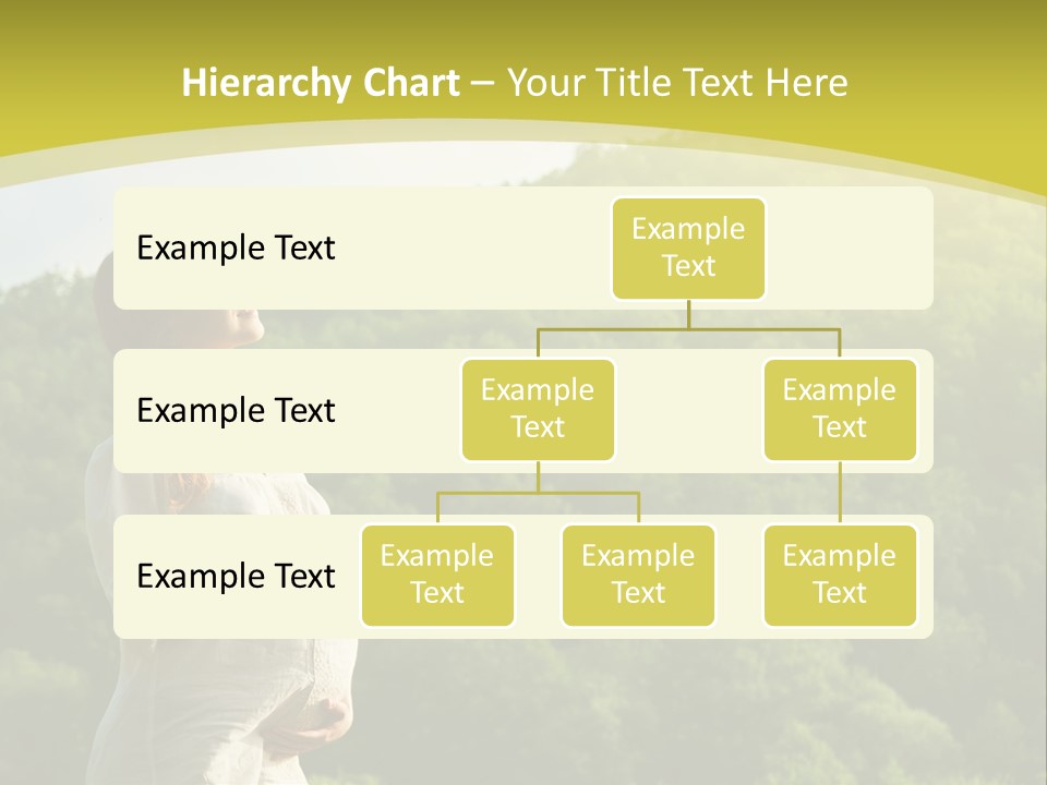 A Woman Standing In Front Of A Green Hillside PowerPoint Template