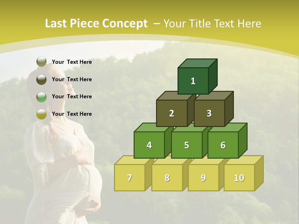 A Woman Standing In Front Of A Green Hillside PowerPoint Template