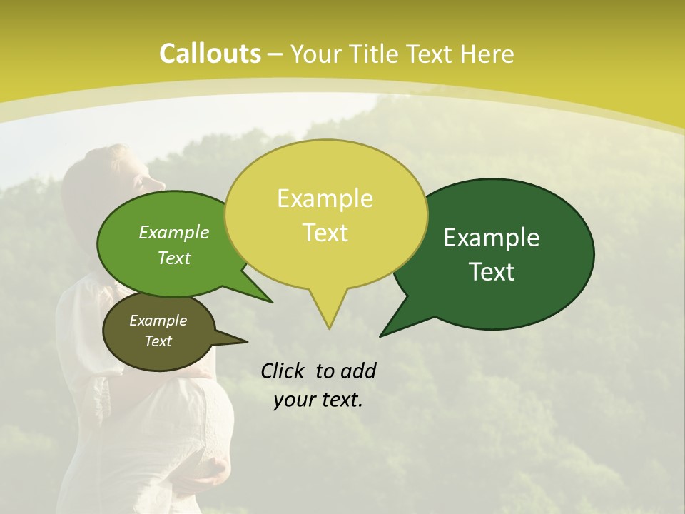 A Woman Standing In Front Of A Green Hillside PowerPoint Template