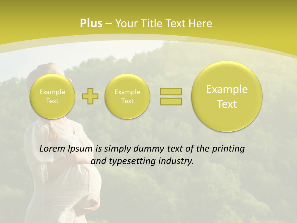 A Woman Standing In Front Of A Green Hillside PowerPoint Template