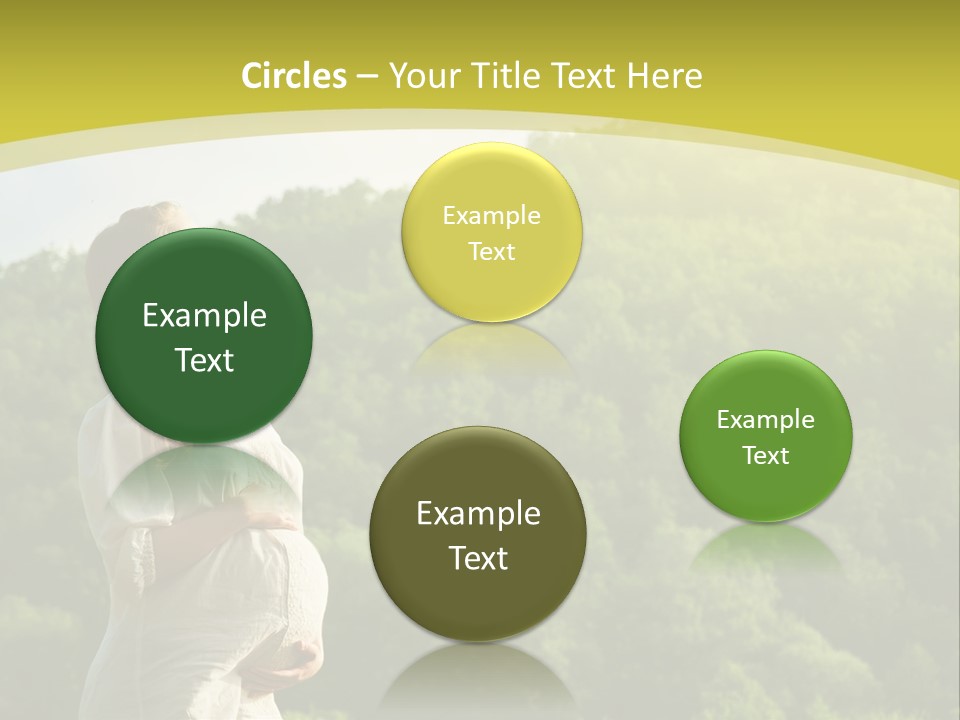 A Woman Standing In Front Of A Green Hillside PowerPoint Template