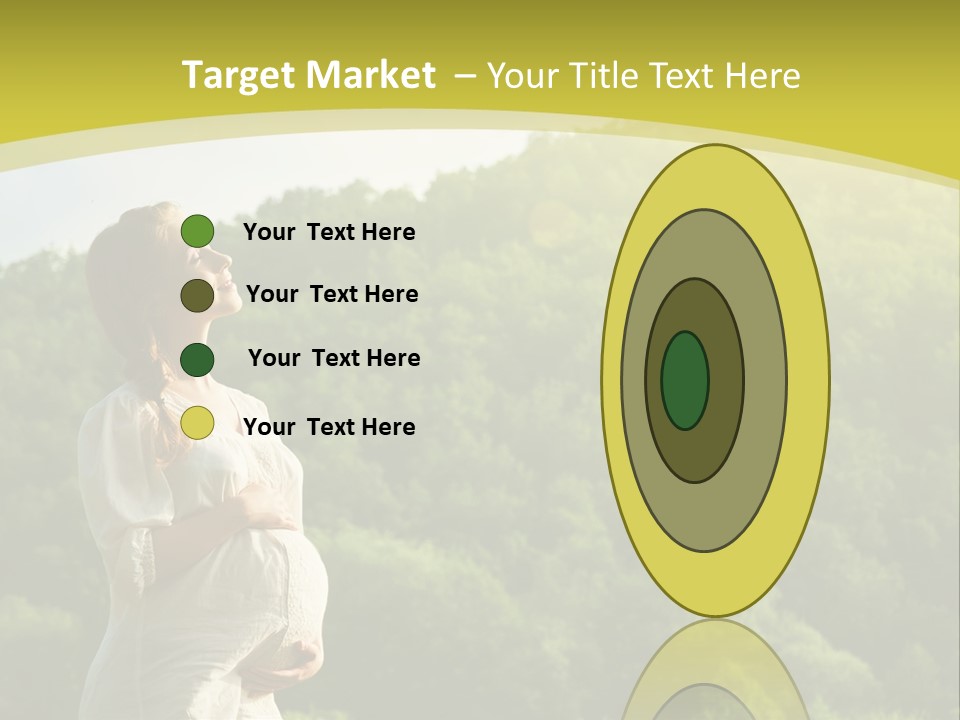 A Woman Standing In Front Of A Green Hillside PowerPoint Template