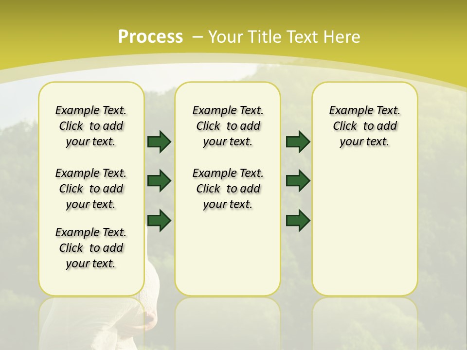 A Woman Standing In Front Of A Green Hillside PowerPoint Template