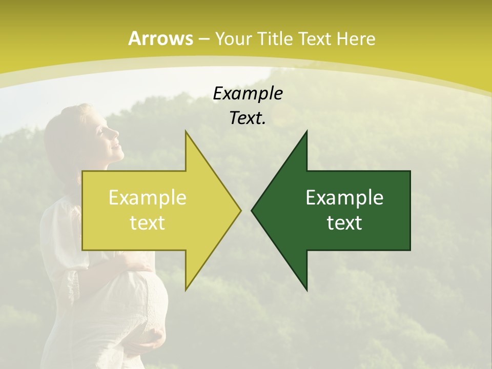 A Woman Standing In Front Of A Green Hillside PowerPoint Template