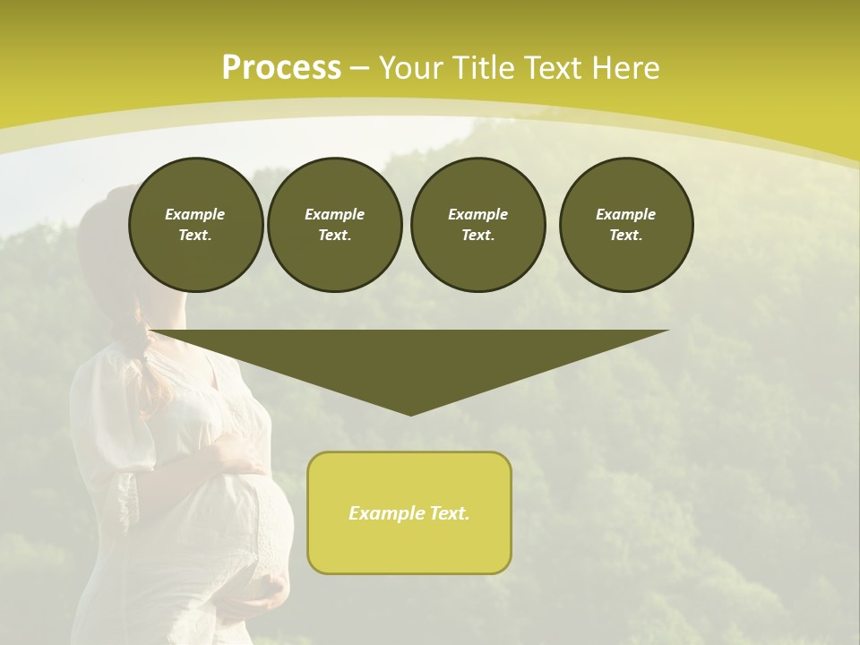A Woman Standing In Front Of A Green Hillside PowerPoint Template