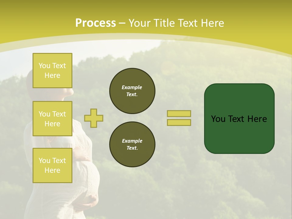 A Woman Standing In Front Of A Green Hillside PowerPoint Template