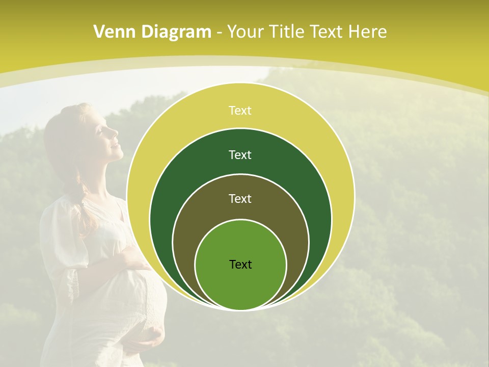 A Woman Standing In Front Of A Green Hillside PowerPoint Template