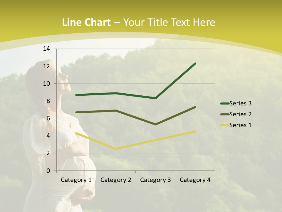 A Woman Standing In Front Of A Green Hillside PowerPoint Template