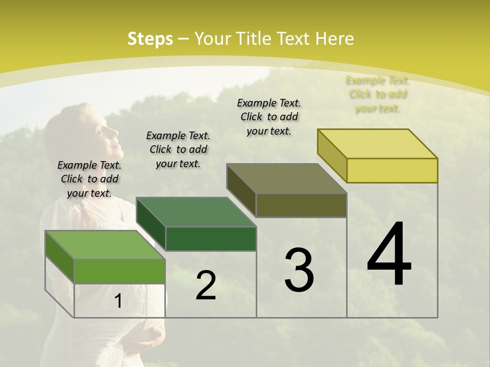 A Woman Standing In Front Of A Green Hillside PowerPoint Template