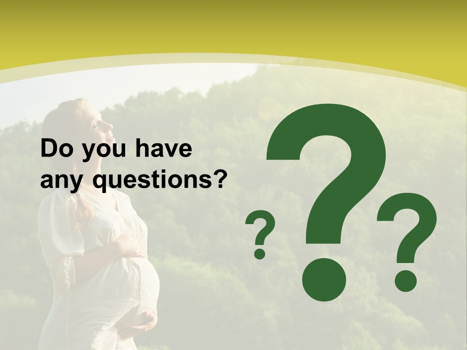 A Woman Standing In Front Of A Green Hillside PowerPoint Template